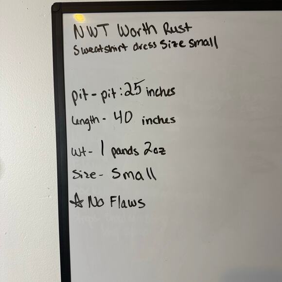 NWT Worth Rust Sweatshirt Dress Size Small - Picture 8 of 8